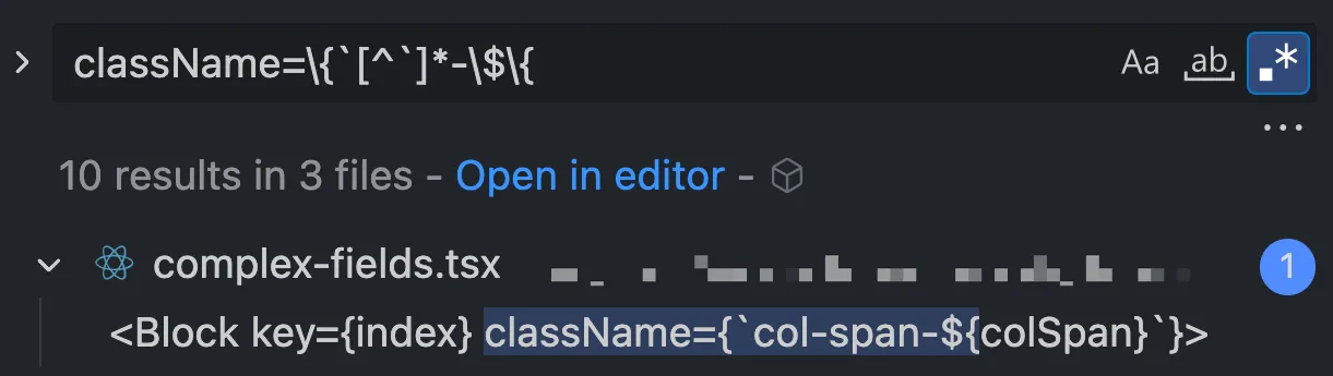 Search for dynamic classes